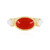 Zilveren ring met een carneool (KM by Juwelo)
