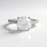 Anello in argento con Topazio Bianco