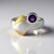 Anello in argento con Ametista Uruguay (MONOSONO COLLECTION)