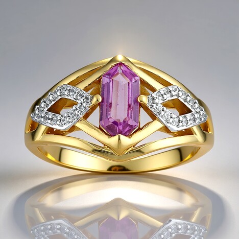 Anello in oro con Zaffiro Rosa del Madagascar (Rifkind 1894 Collection)