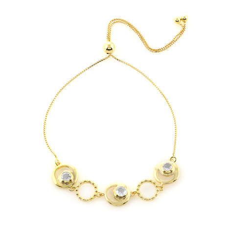 Weißer Topas-Silberarmband