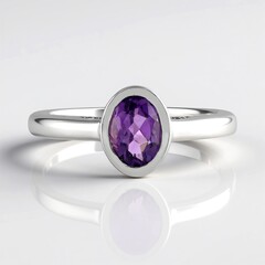 Anello in argento con Ametista del Marocco