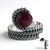 Anello in argento con Turchese Kingman Mohave Porpora (Jones Lee)