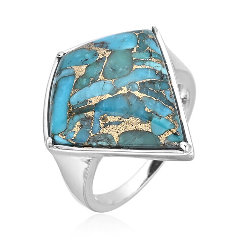 Türkis-Mosaik-Silberring