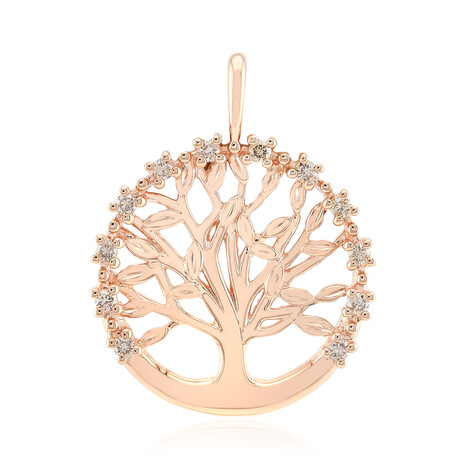 9K SI1 Argyle Rose De France Diamond Gold Pendant (Annette)