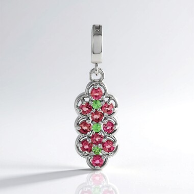 Ciondolo in argento con Tormalina Rosa Nigeriana