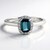 Anello in argento con Cianite Blu Foglia di Tè