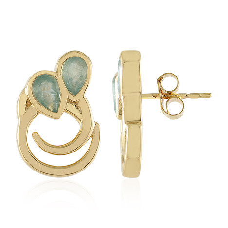 Grandidierit-Silberohrringe