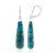 Pendientes en plata con Turquesa azul cuprífera