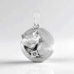 Pendentif en argent et Diamant I2 (H) (de Melo Essence)