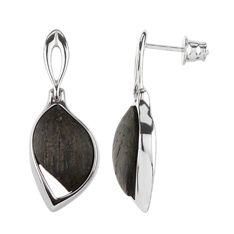 Boucles d'oreilles en argent et Chêne des marais (dagen)