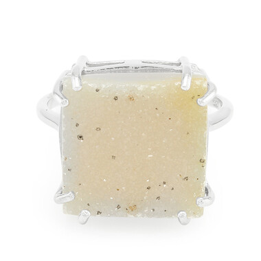 Anello in argento con Agata Glitter