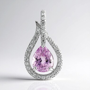 Ciondolo in argento con Kunzite