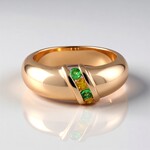 Anello in argento con Tsavorite della Tanzania (Adela Silber)