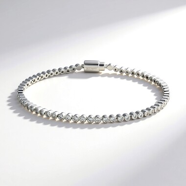 Brazalete en plata con Zircón (Adela Silber)
