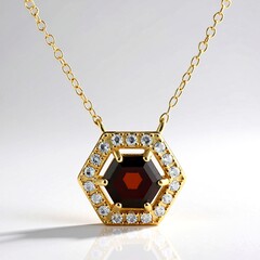Collana in argento con Granato