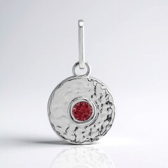 Ciondolo in argento con Tormalina Rosa Brasiliana (Pallanova)
