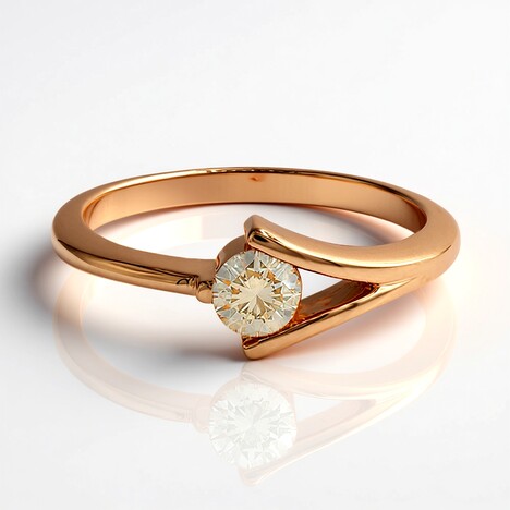 Bague en or et Diamant rose de France VS1 d'Argyle (Annette)