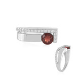 Zilveren ring met een Mozambique granaat (de Melo)