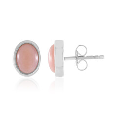 Pendientes en plata con Ópalo rosa