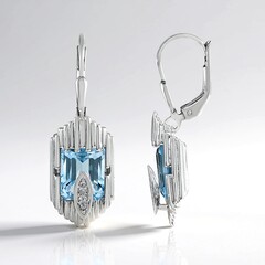 Orecchini in argento con Topazio Blu Cielo