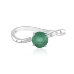 Colombian Emerald Silver Ring