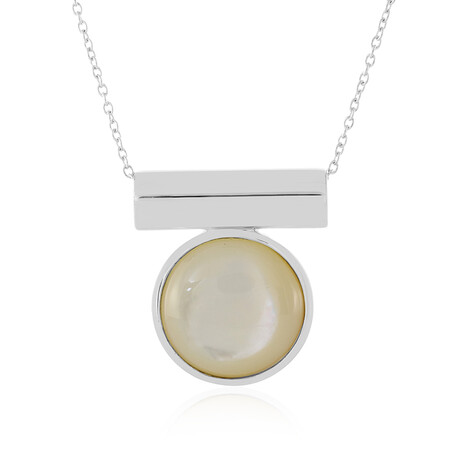 Perlmutt-Silberhalskette