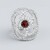 Anello in argento con Granato Mozambico