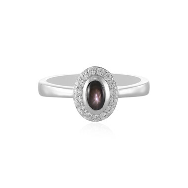 Anello in argento con Zaffiro Stellato Nero