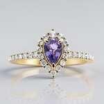 Anello in oro con Zaffiro Ceylon Porpora