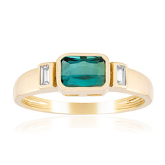 Gouden ring met een groene Benedito toermalijn