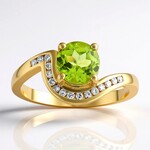 Anello in oro con Peridoto Jilin (de Melo Gold)
