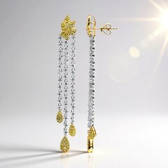 Orecchini in oro con Diamante Giallo SI2 (CIRARI)