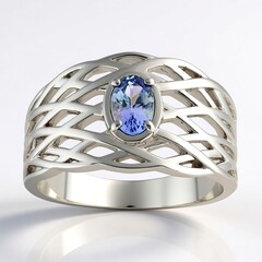 Anello in argento con Tanzanite Lilla Non Riscaldata