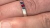 Bague en argent et Spinelle rouge noble