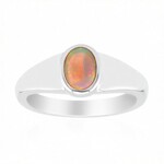 Gouden ring met een Lightning Ridge Zwarte Kristal opaal (Mark Tremonti)