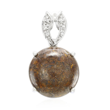 Dinosaurier-Quarz-Silberanhänger