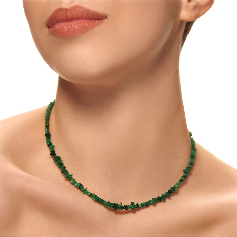 Collana in argento con Giada Canadese