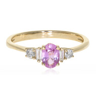 Pinkfarbener Saphir-Goldring (CIRARI)