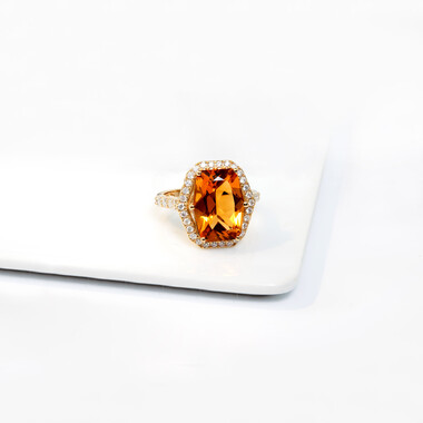 Bague en or et Citrine (CIRARI)
