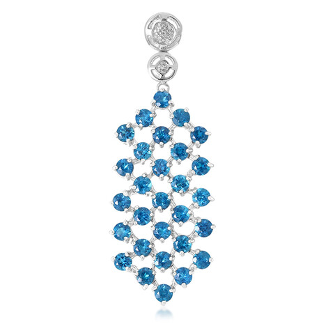 Königsblauer Apatit-Silberanhänger