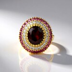 Anello in argento con Granato d’India (Dallas Prince Designs)
