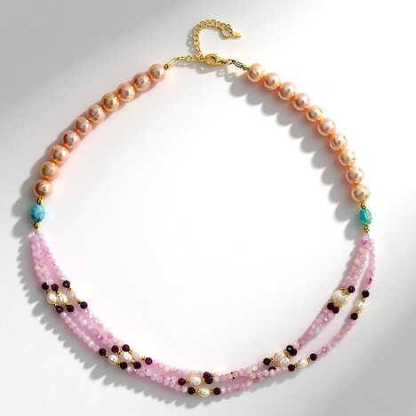 Collana in argento con Kunzite (Riya)