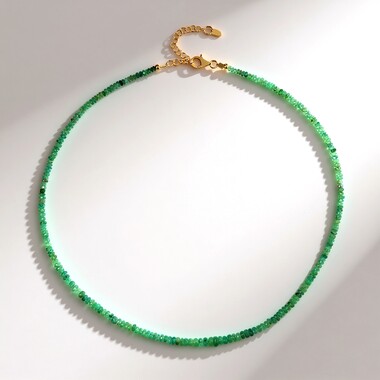 Collier en argent et Emeraude de Zambie