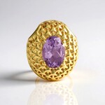 Ciondolo in argento con Ametista Rose de France (MONOSONO COLLECTION)