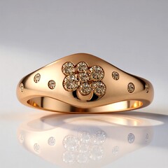 Anello in oro con Diamante Rose de France SI1 di Argyle