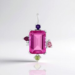 Zilveren hanger met een roze kwarts