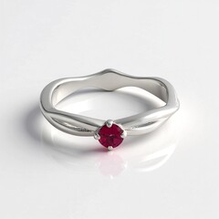 Anello in argento con Rubellite