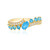 Neonblauer Apatit-Silberring