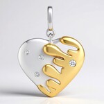 Ciondolo in argento con Diamante I1 (G) (Annette)